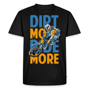 Dirtbike Motorcyclist Bike Motor Race - Men's Premium Organic T-Shirt - black - Front - Nico (187cm)