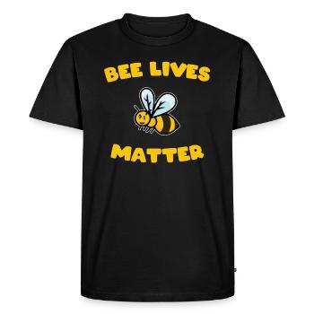 Bee Bees Beekeeper Honey Bee Honey Saying Sayings - Men's Premium Organic T-Shirt - black - Front - Nico (187cm)