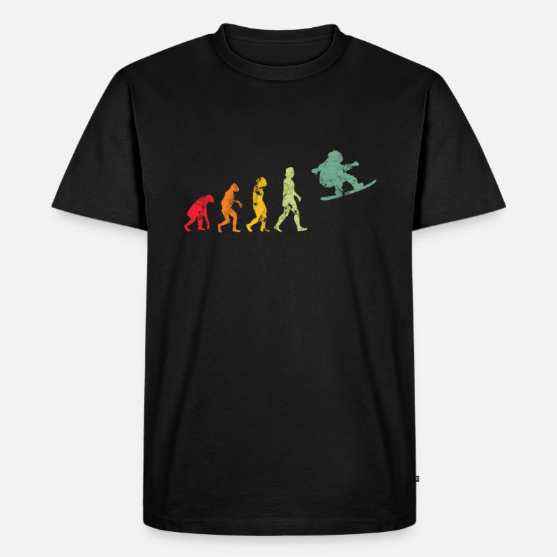 EVOLUTION SNOWBOARD - Männer Premium Bio T-Shirt - Schwarz