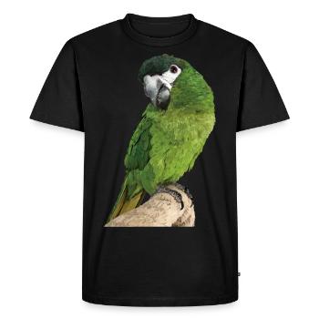 The Noble Macaw - Men's Premium Organic T-Shirt - black - Front - Nico (187cm)