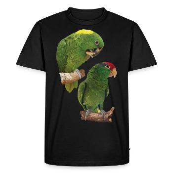 Parrots - Men's Premium Organic T-Shirt - black - Front - Nico (187cm)