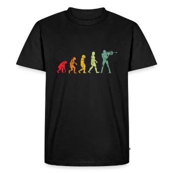 EVOLUTION BIATHLON - T-shirt Premium bio Homme - noir - Devant - Nico (187cm)