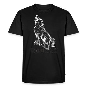 Valhalla Chemise Wolf Design Mythologie nordique - T-shirt Premium bio Homme - noir - Devant - Nico (187cm)
