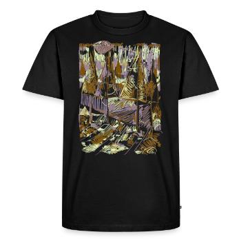 Résumé forestier - T-shirt Premium bio Homme - noir - Devant - Nico (187cm)