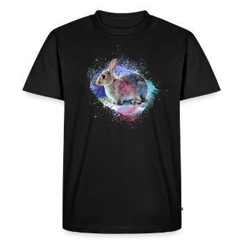 Rabbit,Graffiti,Painter,Colorful,Pet,Rabbit - Men's Premium Organic T-Shirt - black - Front - Nico (187cm)