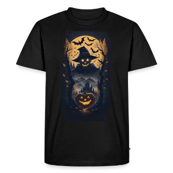 Joyeux Halloween I Cadeau - T-shirt Premium bio Homme - noir - Devant - Nico (187cm)