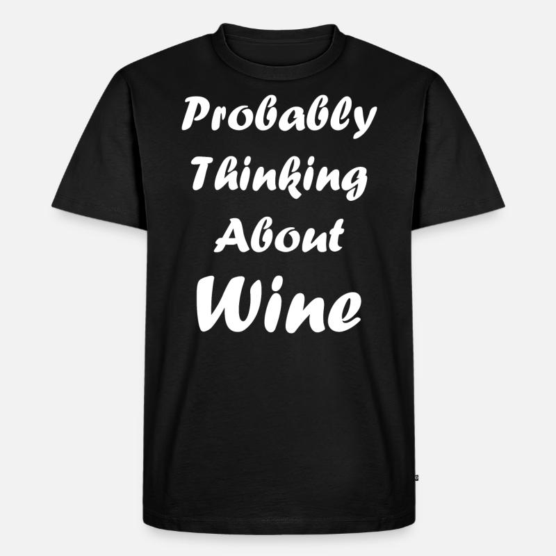 Wein - Männer Premium Bio T-Shirt - Schwarz