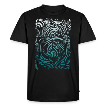 Tribal Ornament Mystical - BACKGROUND - Men's Premium Organic T-Shirt - black - Front - Nico (187cm)