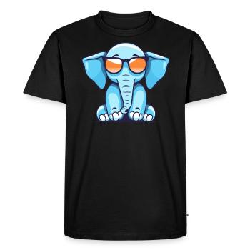 Chill Elephant - Lunettes de soleil et style d’été - T-shirt Premium bio Homme - noir - Devant - Nico (187cm)