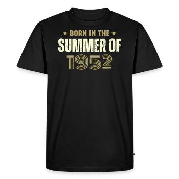 Millésime 1952 Cadeau D'anniversaire 1952 Vintage - T-shirt Premium bio Homme - noir - Devant - Nico (187cm)
