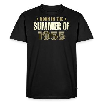 Millésime 1955 Cadeau D'anniversaire 1955 Vintage - T-shirt Premium bio Homme - noir - Devant - Nico (187cm)