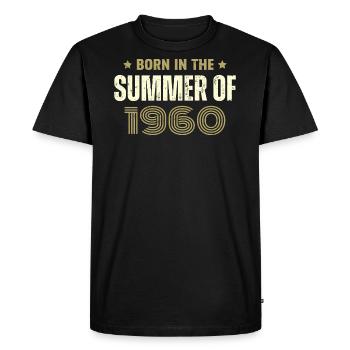 Millésime 1960 Cadeau D'anniversaire 1960 Vintage - T-shirt Premium bio Homme - noir - Devant - Nico (187cm)