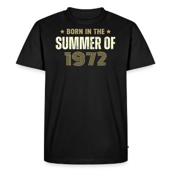Vintage 1972 Vintage 1972 Birthday Gift - Men's Premium Organic T-Shirt - black - Front - Nico (187cm)