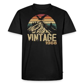 Vintage 1968 Cadeau Anniversaire 1968 Retro 1968 - T-shirt Premium bio Homme - noir - Devant - Nico (187cm)