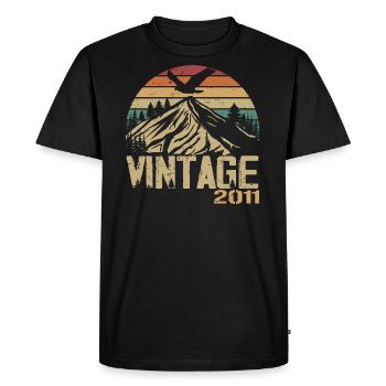 Vintage 2011 Cadeau Anniversaire 2011 Retro 2011 - T-shirt Premium bio Homme - noir - Devant - Nico (187cm)