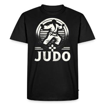 Judo Mastery Combat Emblem - Men's Premium Organic T-Shirt - black - Front - Nico (187cm)