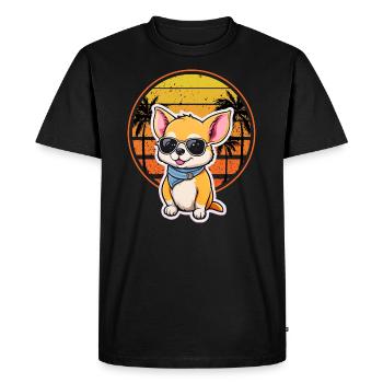 Chiller Chihuahua Côte Est Côte Ouest - T-shirt Premium bio Homme - noir - Devant - Nico (187cm)