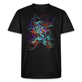 Abstract - Men's Premium Organic T-Shirt - black - Front - Nico (187cm)