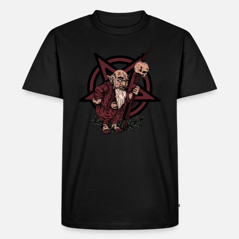 Satans kleiner Wichtel - Männer Premium Bio T-Shirt - Schwarz