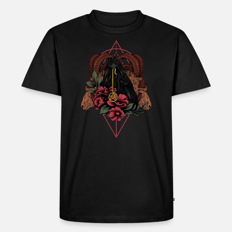 Rabe Krähe des Todes - Männer Premium Bio T-Shirt - Schwarz