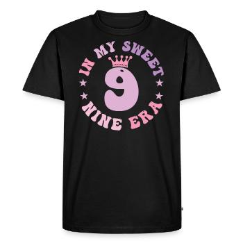 In My Sweet Nine Era 9th Birthday Groovy 9th - Men's Premium Organic T-Shirt - black - Front - Nico (187cm)