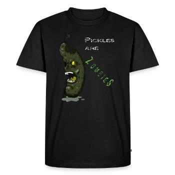 Les cornichons sont des ZOMBIES ! - T-shirt Premium bio Homme - noir - Devant - Nico (187cm)