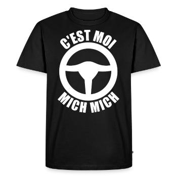 It's me Mich Mich, driving school - Men's Premium Organic T-Shirt - black - Front - Nico (187cm)