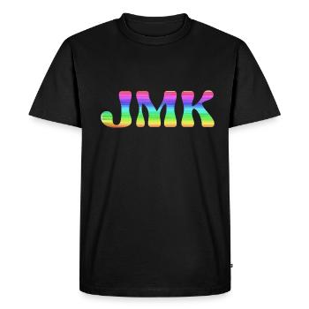 JMK,Mykonos,Aéroport,Gay,LBGT,Coloré - T-shirt Premium bio Homme - noir - Devant - Nico (187cm)