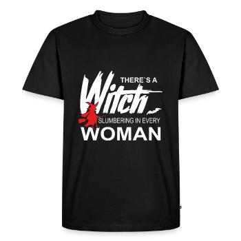 Costume de sorcière d’Halloween - T-shirt Premium bio Homme - noir - Devant - Nico (187cm)