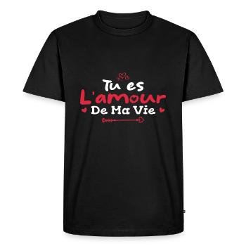 tu es l'amour de ma vie | cadeau - T-shirt Premium bio Homme - noir - Devant - Nico (187cm)
