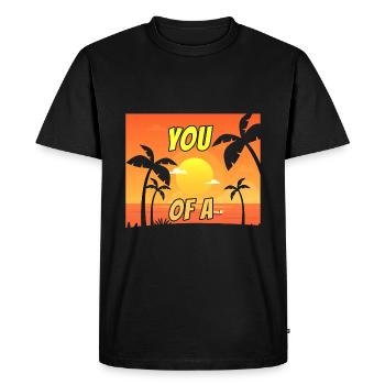 You Sun of a beach - Men's Premium Organic T-Shirt - black - Front - Nico (187cm)