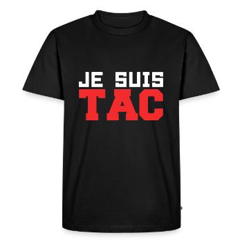 Je Suis TAC -TIC et TAC- TIC TAC Duo Drôle Cadeau - T-shirt Premium bio Homme - noir - Devant - Nico (187cm)