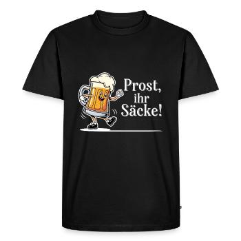 À votre santé, les sacs ! - T-shirt Premium bio Homme - noir - Devant - Nico (187cm)
