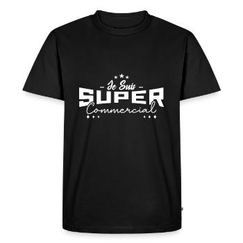 Je Suis Super Commercial - T-shirt Premium bio Homme - noir - Devant - Nico (187cm)
