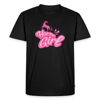 Cheval fille cheval cheval fille cavalier de cheval - T-shirt Premium bio Homme - noir - Devant - Nico (187cm)