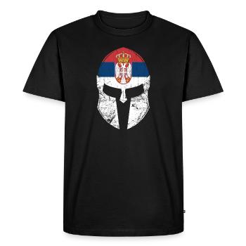 Serbie drapeau serbe - T-shirt Premium bio Homme - noir - Devant - Nico (187cm)