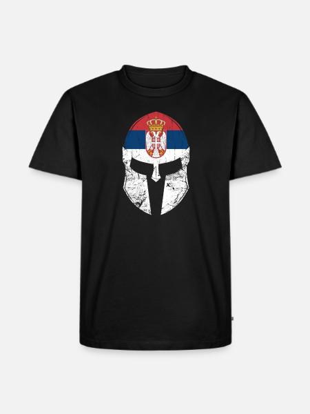 Serbie drapeau serbe - T-shirt Premium bio Homme - noir