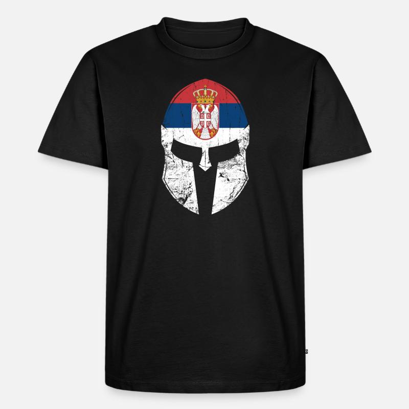 Serbie drapeau serbe - T-shirt Premium bio Homme - noir