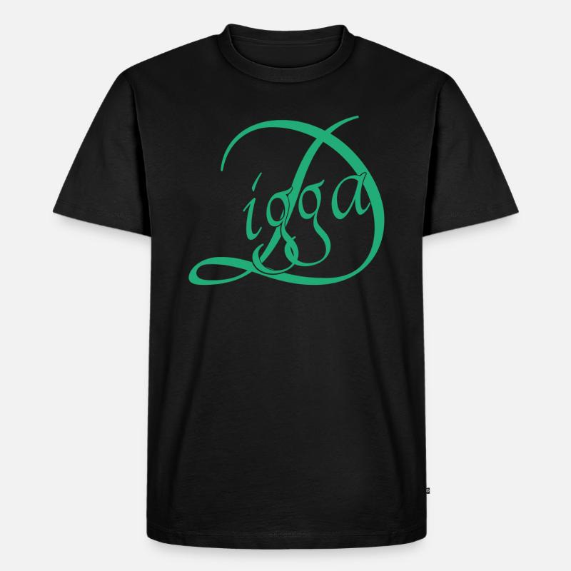 Digga - Männer Premium Bio T-Shirt - Schwarz