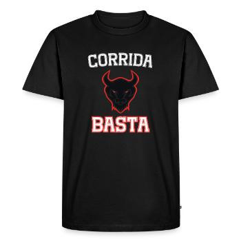 Bullfighting Basta - Men's Premium Organic T-Shirt - black - Front - Nico (187cm)