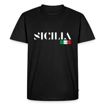 SICILY SICILIA ITALY ITALIA HOLIDAYS (w) - Men's Premium Organic T-Shirt - black - Front - Nico (187cm)