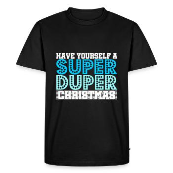 Passez un Noël Super Duper pour vous - T-shirt Premium bio Homme - noir - Devant - Nico (187cm)