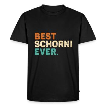 Schorni Schornsteinfeger Lustige Sprüche Geschenk - Männer Premium Bio T-Shirt - Schwarz - Vorne - Nico (187cm)