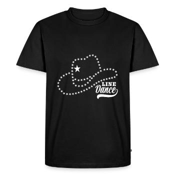 Line Dance Linedancing Country Fan - Gift - Men's Premium Organic T-Shirt - black - Front - Nico (187cm)