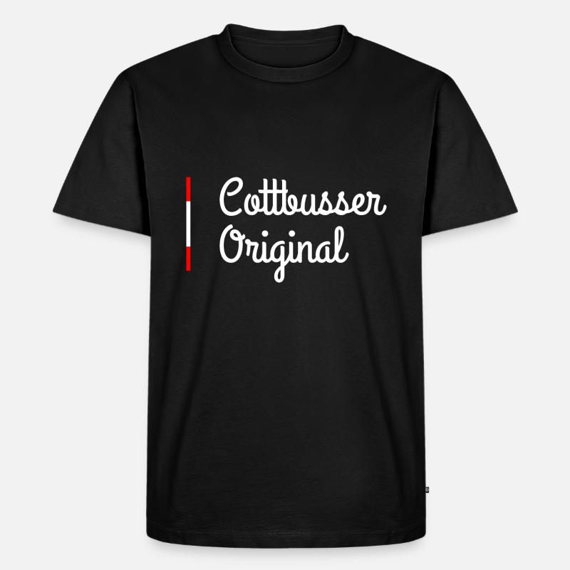 Cottbus - Männer Premium Bio T-Shirt - Schwarz