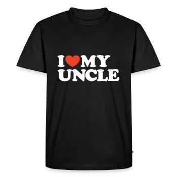 I love my uncle heart shirt - Men's Premium Organic T-Shirt - black - Front - Nico (187cm)