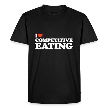 J’adore la chemise compétitive Eating Heart - T-shirt Premium bio Homme - noir - Devant - Nico (187cm)