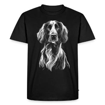 Setter - Männer Premium Bio T-Shirt - Schwarz - Vorne - Nico (187cm)