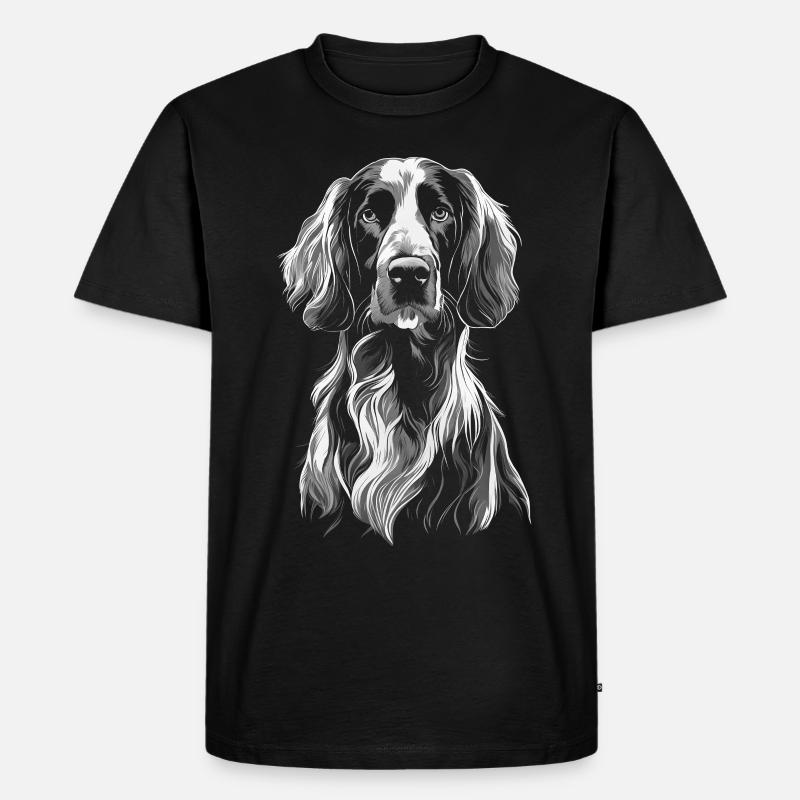 Setter - Männer Premium Bio T-Shirt - Schwarz