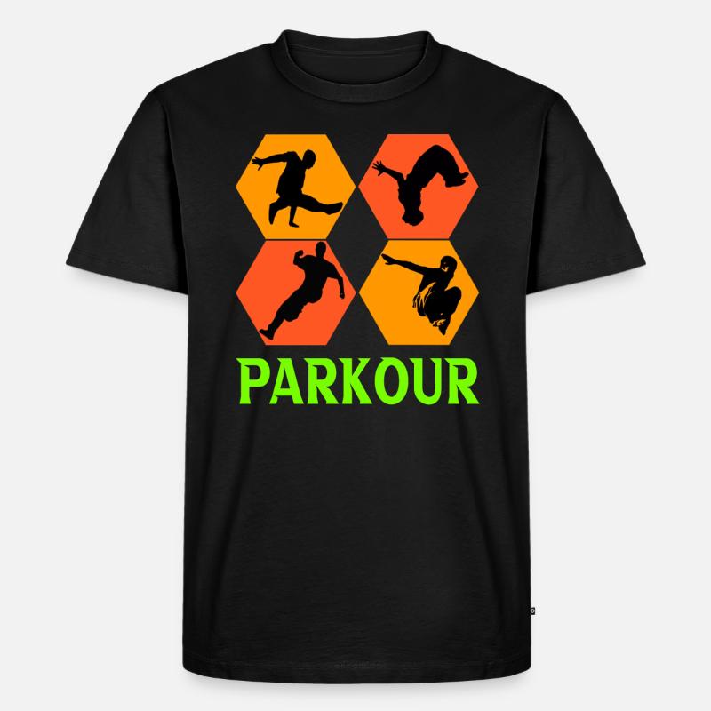 Parkour - Männer Premium Bio T-Shirt - Schwarz